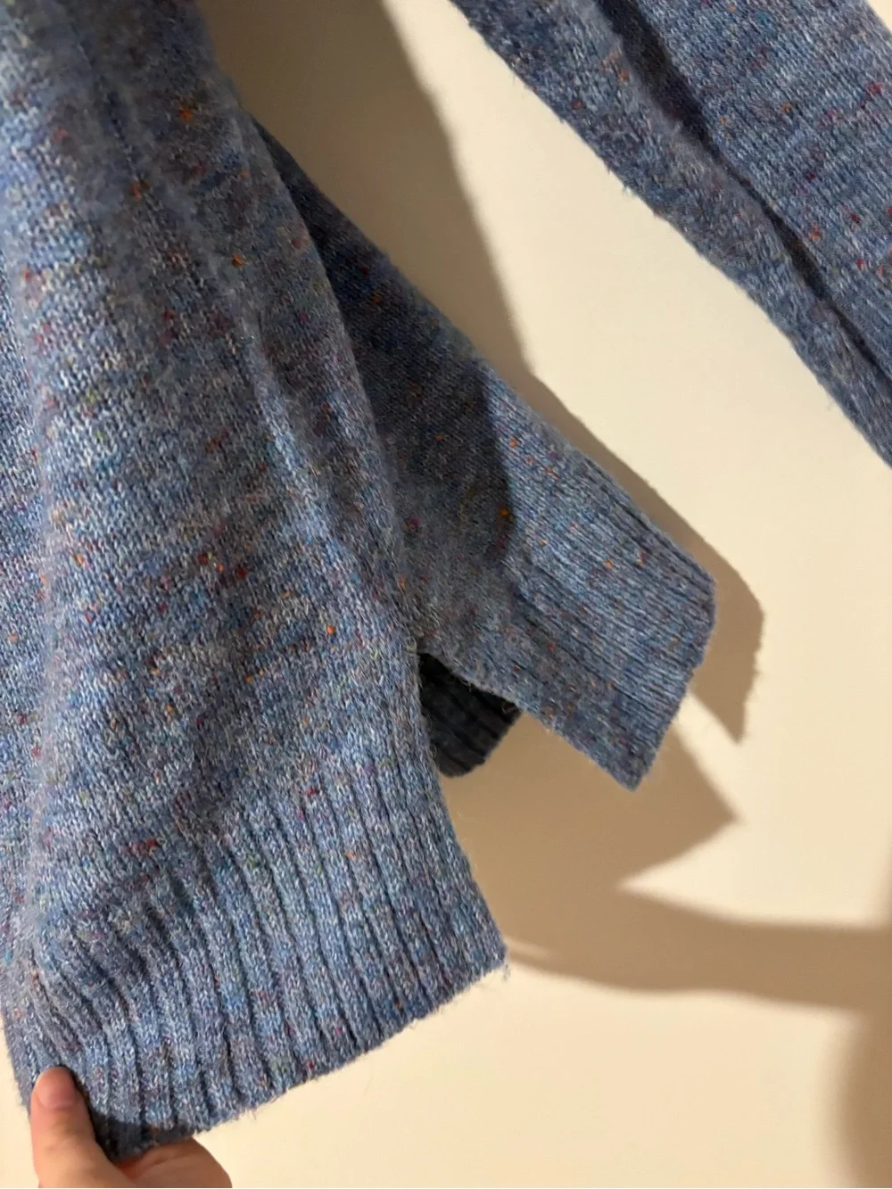 Well Worn wool blend Mock Neck Hi-Low Nep Yarn Sweater blue size medium‎